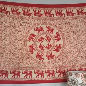 Batik elephant tapestry